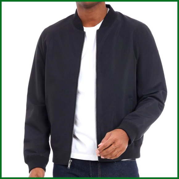 Lightweight Bomber Jacket Wind Water Resistant Classic Aviator Style Polyester